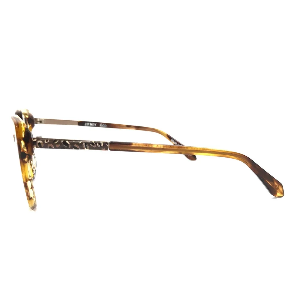 J.F. Rey Petite Eyeglasses Frames PA093 9050 Demi Horn Gold Cat Eye 48-16-140
